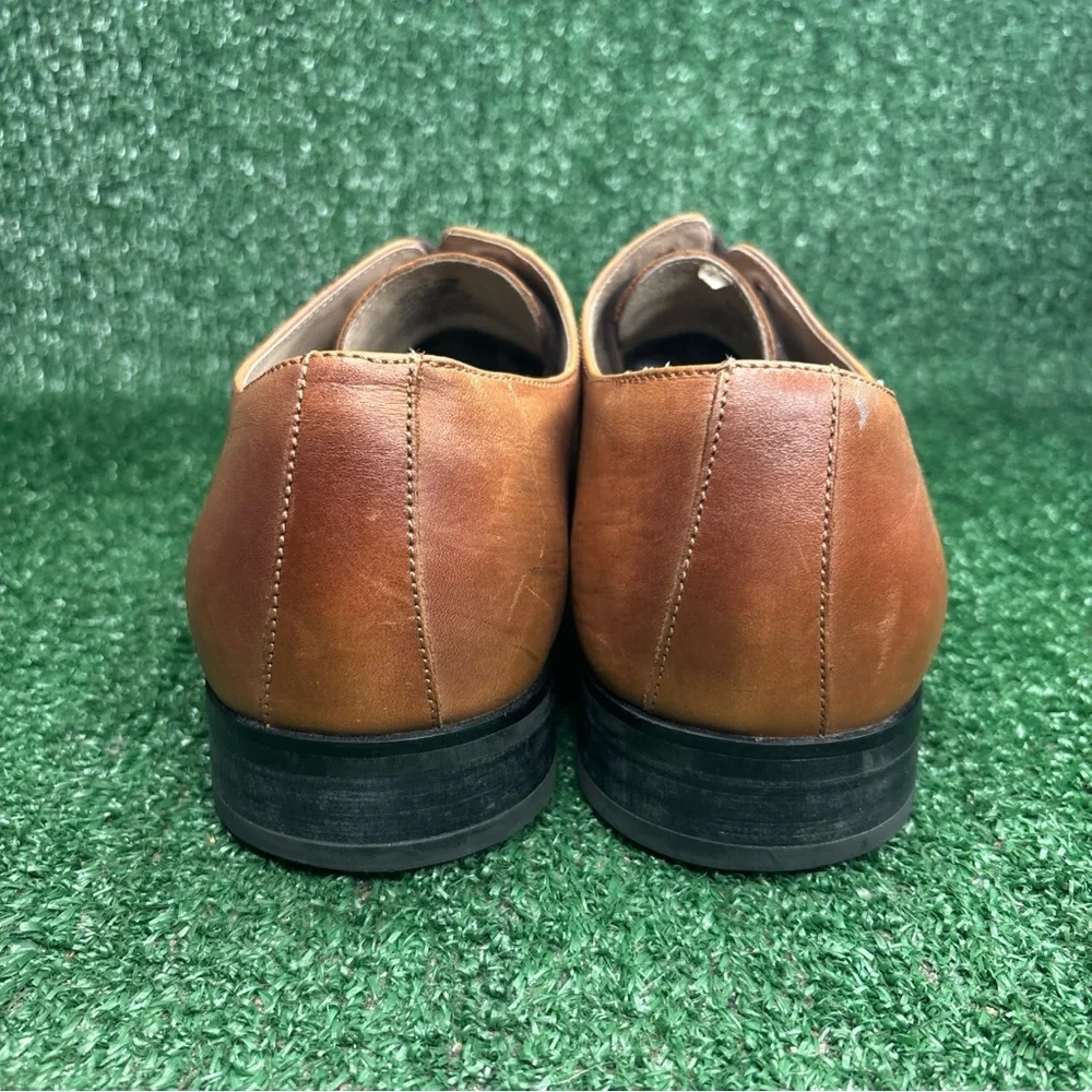 Express Men’s Brown Leather‎ Car Toe Oxford Dress Shoes Size 12